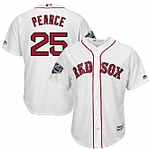 Red Sox 25 Steve Pearce White 2018 World Series Cool Base Player Jersey Dzhi,baseball caps,new era cap wholesale,wholesale hats
